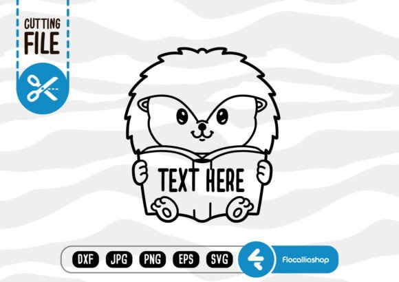 Download Book Split Monogram Art, Hedgehog SVG - Svg Collection