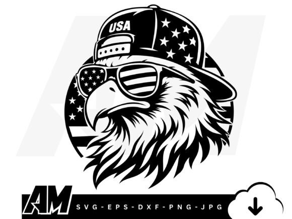 Download Cool American Patriotic Eagle with USA - Eagle Collection