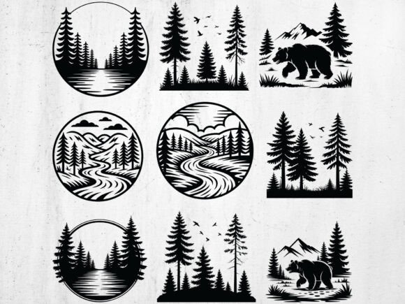 Download Forest Scene Svg Bundle,Forest Decor Svg - Svg Collection