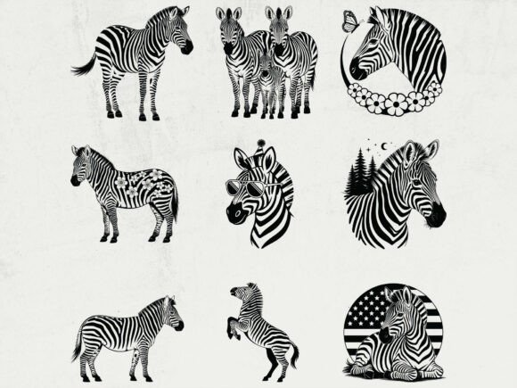 Download Zebra SVG Bundle, Hand-Drawn Animal Clip - Svg Collection