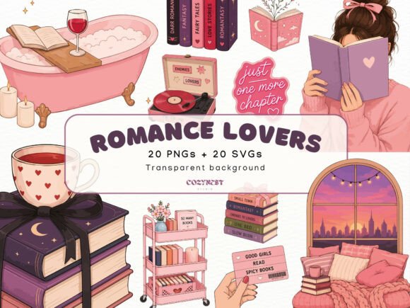 Download Romance Lovers Cliparts, Bookish PNG SVG - Svg Collection
