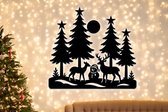 Download Laser Cut Christmas Forest Decor SVG - Svg Collection