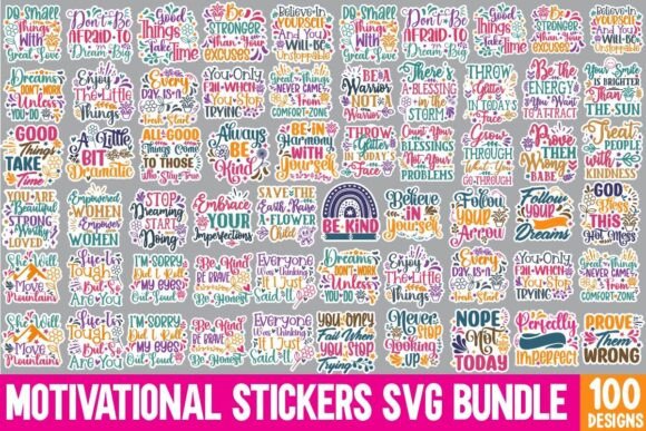 Download Funny Motivational Stickers SVG Bundle - Svg Collection