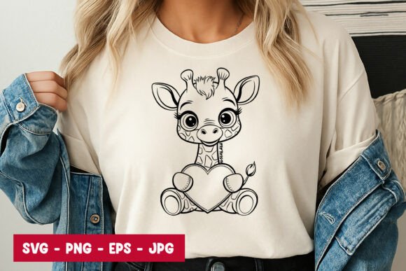 Download Cute Baby Giraffe Cartoon Animal SVG PNG - Svg Collection