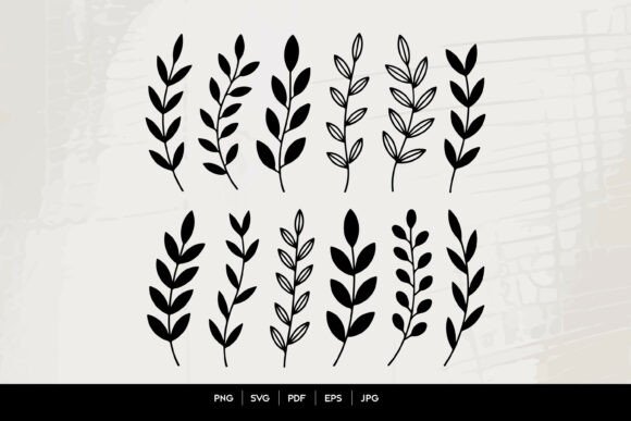 Download Minimal Leaf Branch SVG Set - Svg Collection
