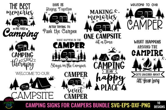 Download Camping Signs for Campers SVG Bundle - Svg Collection