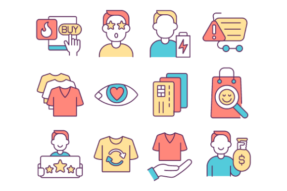 Download Consumerism RGB Color Icons Bundle - Consumerism Collection