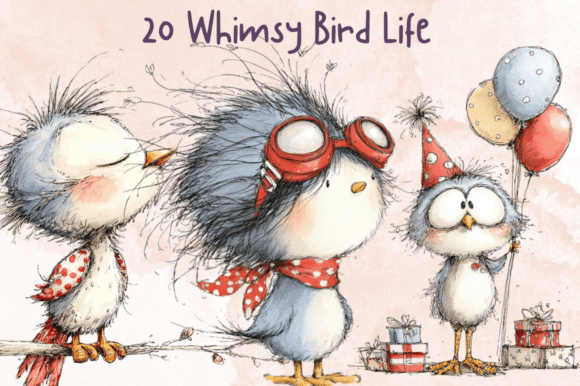 Download Storybook Whimsy Bird Clipart Set - Bird Collection