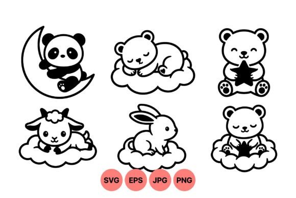 Download Cute Baby Animal SVG Icons - Svg Collection