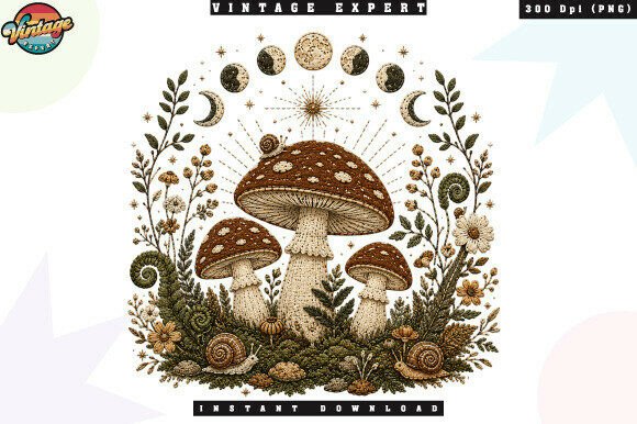 Download Forest Woodland Mushroom Patchwork PNG - Mushroom Collection