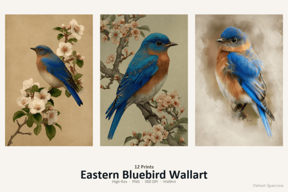 Download Eastern Bluebird Wallart - Bird Collection