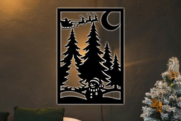 Download Laser Cut Christmas Forest Decor SVG - Svg Collection