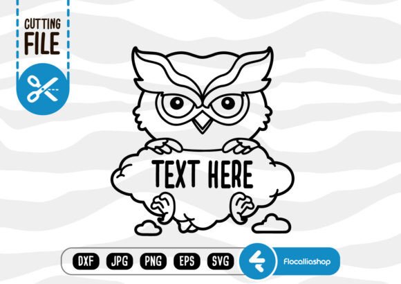 Download Cloud Monogram Outline Art, Owl SVG - Svg Collection