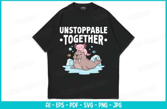 Download Cute Axolotl &amp; Walrus Design SVG - Svg Collection