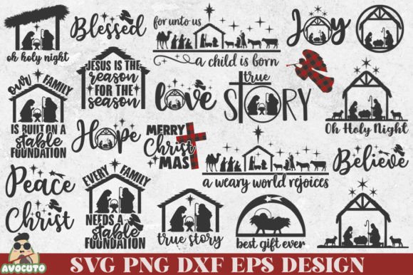 Download Nativity Christmas Bundle PNG SVG DXF - Svg Collection