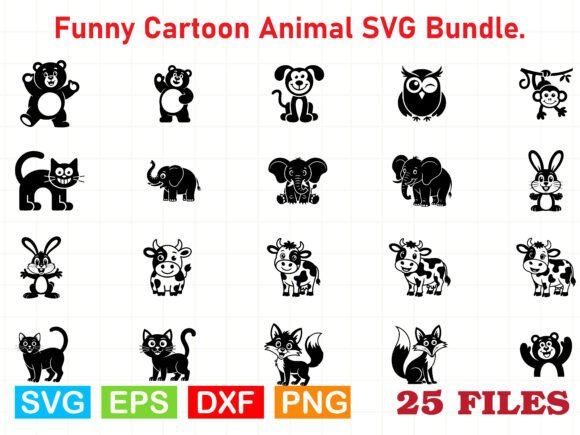 Download Funny Cartoon Animal SVG Bundle. - Svg Collection
