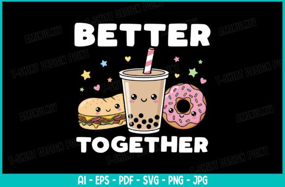 Download Cute Boba, Donut &amp; Sandwich Clipart Svg - Svg Collection