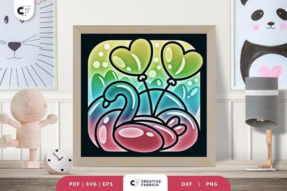 Download Balloon Swan 3D Paper Cut SVG - Premium Resources